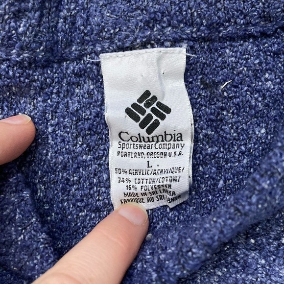 VINTAGE Columbia brushed terry cloth knit crewneck sweater - Picture 5 of 6